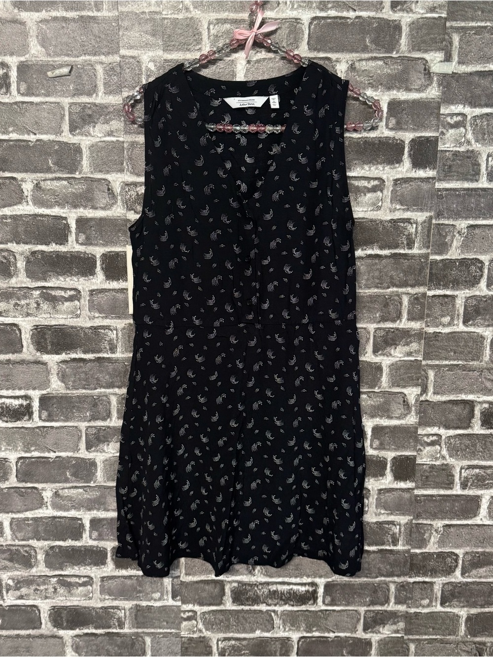& other stories mini dress Black white shooting star print